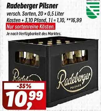 Radeberger Pilsner Kasten – 20 x 0,5 Liter