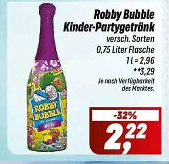 Robby Bubble Kinder-Partygetränk 0,75 Liter Flasche