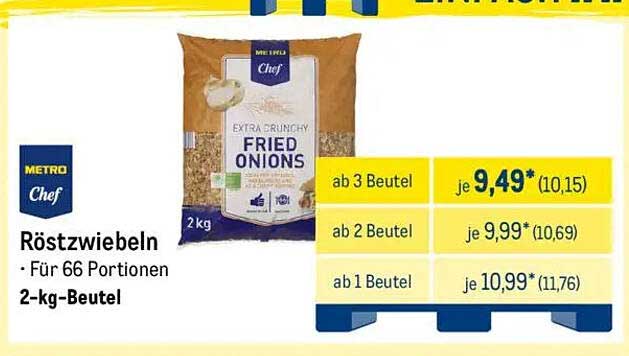 Röstzwiebeln - Für 66 Portionen, 2-kg-Beutel