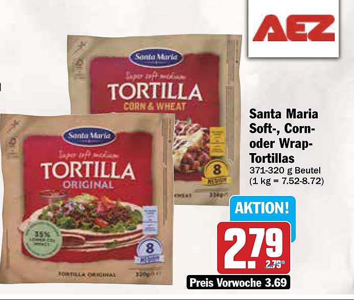 Santa Maria Soft-, Corn- oder Wrap-Tortillas