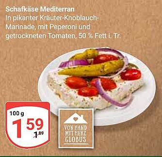 Schafkäse Mediterran in pikanter Kräuter-Knoblauch-Marinade