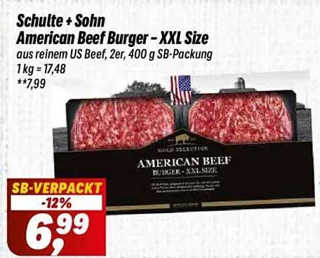 Schulte + Sohn American Beef Burger - XXL Size