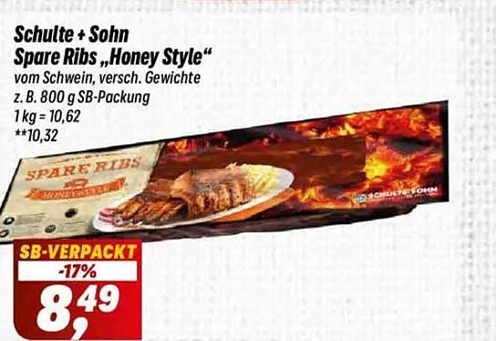 Schulte + Sohn Spare Ribs „Honey Style“