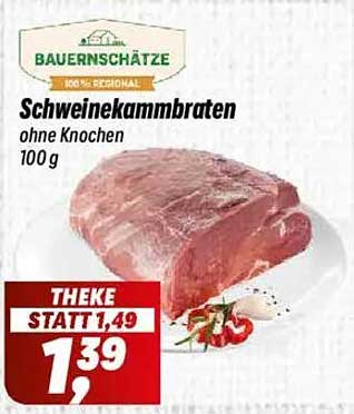 Schweinekambraten ohne Knochen 100 g