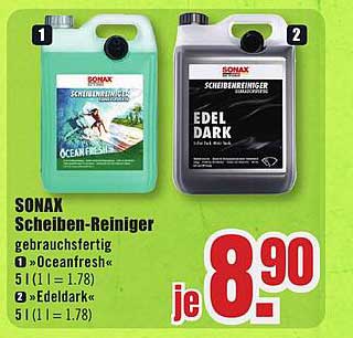 SONAX Scheiben-Reiniger gebrauchsbereit Oceanfresh und Edel Dark