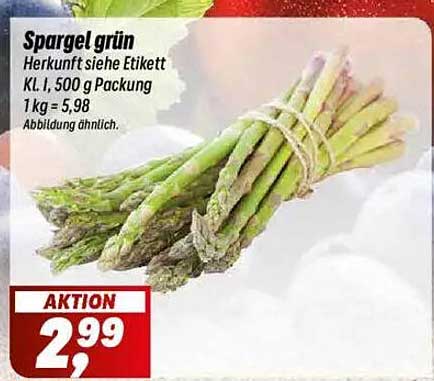 Spargel grün - frisch und lecker