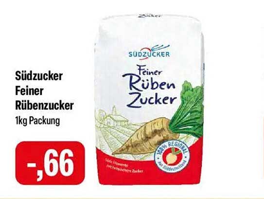 Südzucker Feiner Rübenzucker 1kg Packung