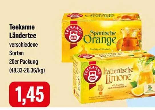 Teekanne Ländertee verschiedene Sorten 20er Packung