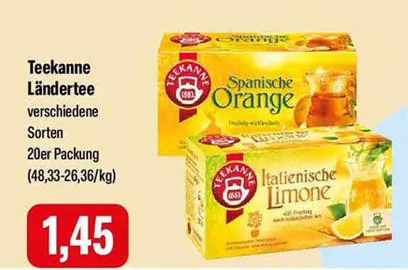 Teekanne Ländertée verschiedene Sorten 20er Packung