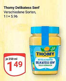 Thomy Delikatess Senf - Verschiedene Sorten, 250 ml
