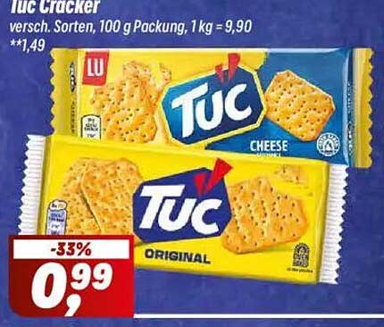 Tuc Cracker - Verschiedene Sorten, 100 g Packung