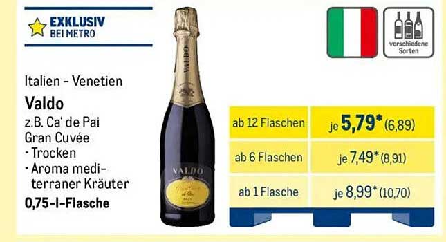 Valdo Ca' de Pai Gran Cuvée - Trocken, 0,75 l