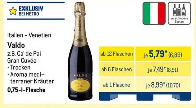 Valdo z.B. Ca'de Pai Gran Cuvée 0,75 l-Flasche