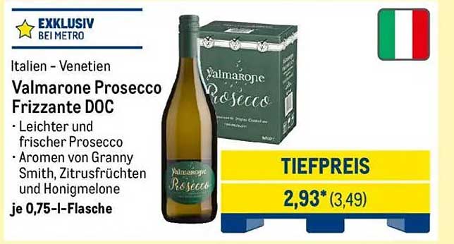 Valmarone Prosecco Frizzante DOC - Leichter und frischer Genuss aus Venetien