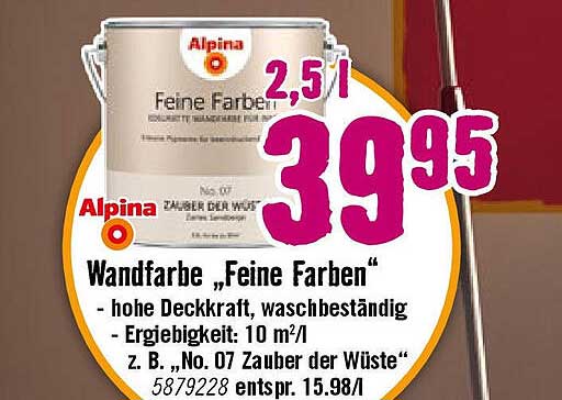 Wandfarbe „Feine Farben“ - 2,5 l