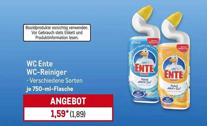 WC Ente WC-Reiniger - Verschiedene Sorten je 750-ml-Flasche