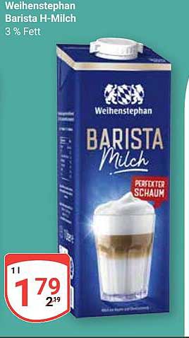 Weihenstephan Barista H-Milch 3 % Fett