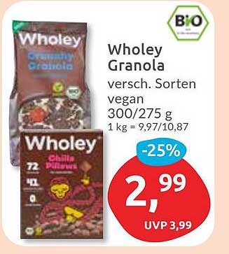 Wholey Granola 300/275 g - jetzt zum Aktionspreis!