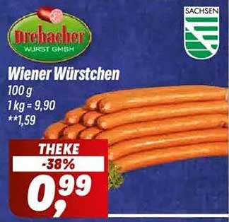 Wiener Würstchen von Dreher - Jetzt 38% günstiger!