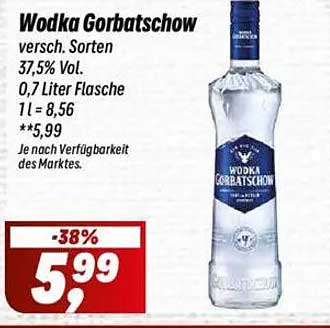Wodka Gorbaschow 0,7 Liter Flasche - 37,5% Vol.