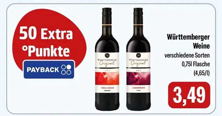 Württembergischer Wein 0,75l Flasche – verschiedene Sorten