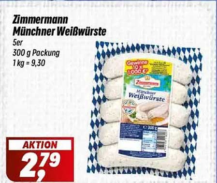 Zimmermann Münchner Weißwürste 5er Packung