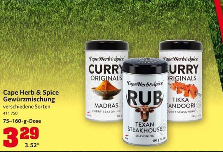 Cape Herb & Spice Gewürzmischung verschiedene Sorten 75–160-g-Dose