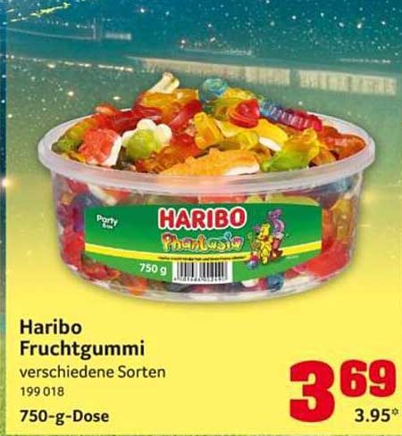 Haribo Fruchtgummi verschiedene Sorten 750-g-Dose