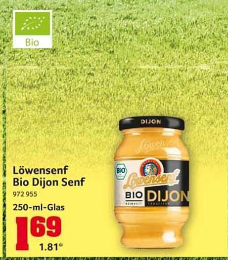 Löwensenf Bio Dijon Senf 250-ml-Glas