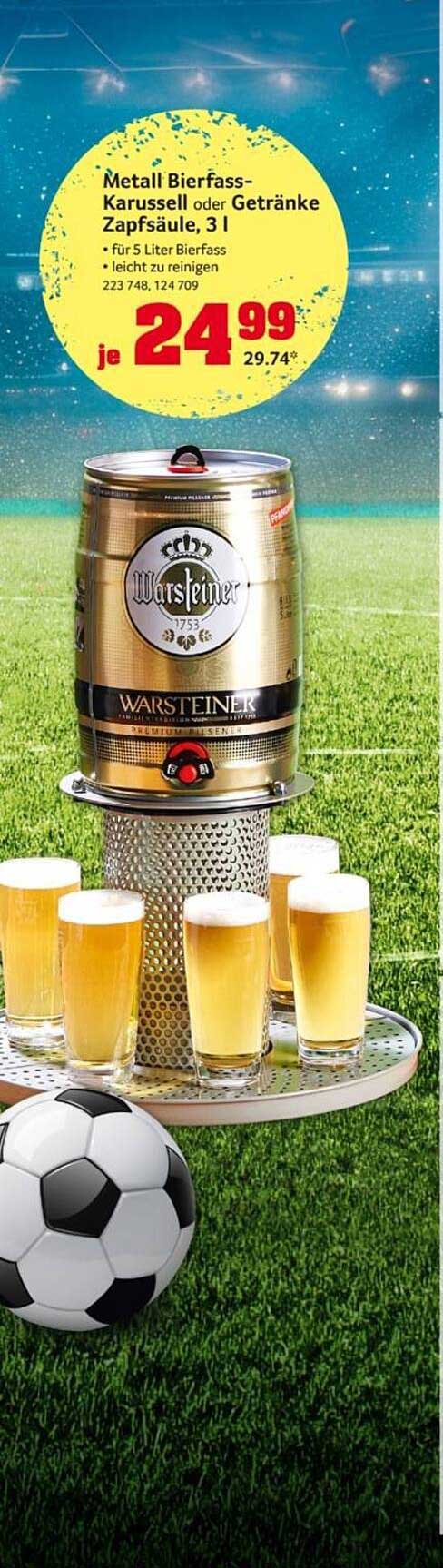 Metall Bierfass-Karussell oder Getränke Zapfsäule, 3 l