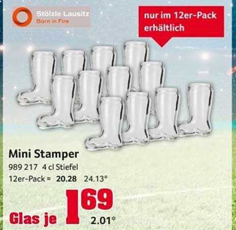 Mini Stamper 989 217 4 cl Stiefel 12er-Pack = 20.28 24.13* Glas je