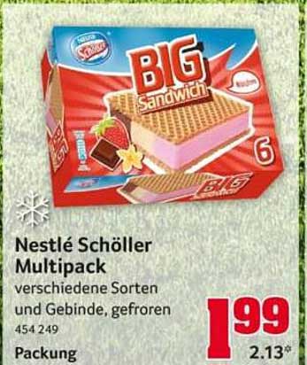 Nestlé Schöller Multipack verschiedene Sorten und Gebinde, gefroren 454 249 Packung