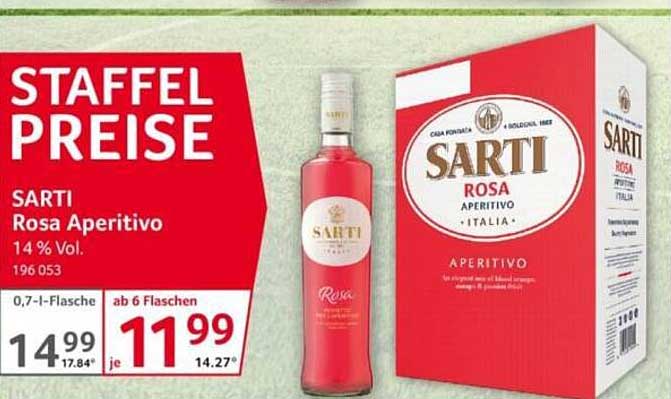 SARTI Rosa Aperitivo 14 % Vol.