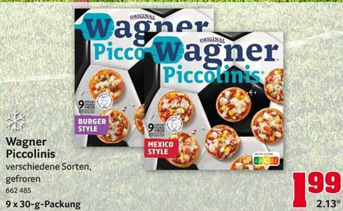 Wagner Piccolinis verschiedene Sorten, gefroren 9 x 30-g-Packung