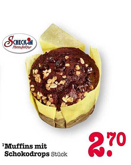 1 Muffins mit Schokodrops Stück
