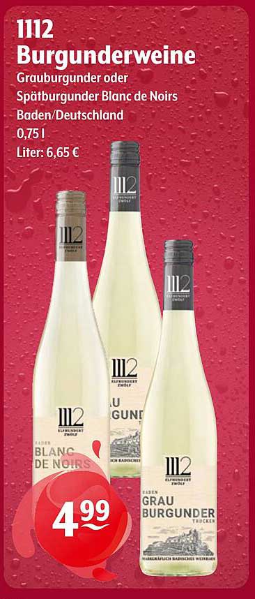 1112 Burgunderweine - Grauburgunder oder Spätburgunder Blanc de Noirs