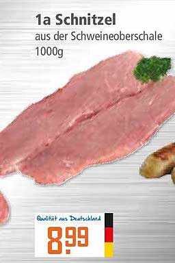 1a Schnitzel aus der Schweineoberschale 1000g