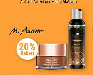 20% Rabatt auf alle Artikel der Marke M. Asam