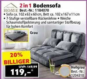 2in1 Bodensofa