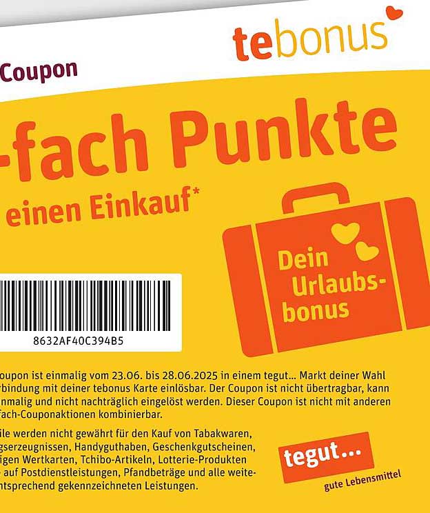 3-fach Punkte auf deinen Einkauf bei tegut