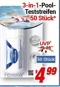 3-in-1-Pool-Teststreifen 50 Stück