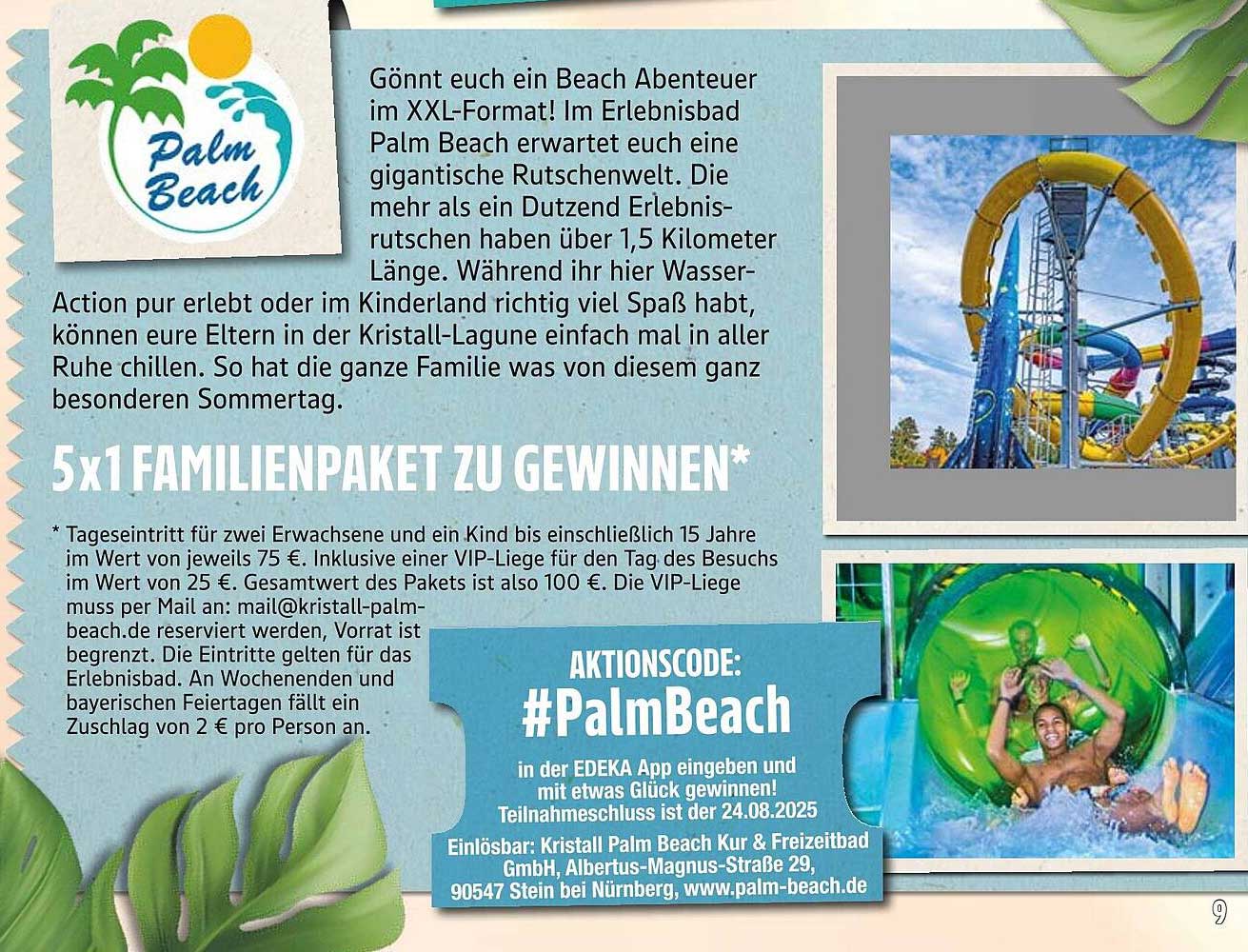 5x1 Familienpaket im Erlebnisbad Palm Beach