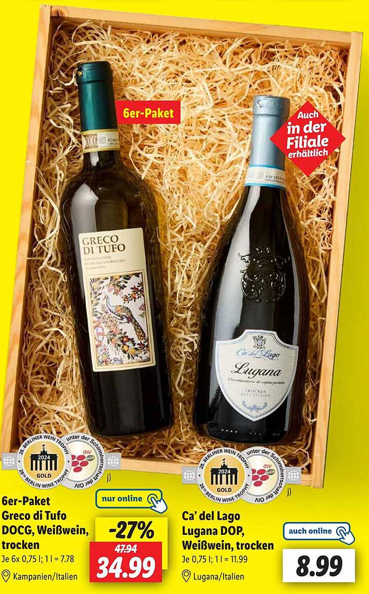 6er-Paket Greco di Tufo DOCG, Weißwein, trocken