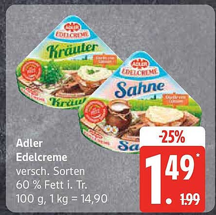 Adler Edelcreme - Kräuter & Sahne