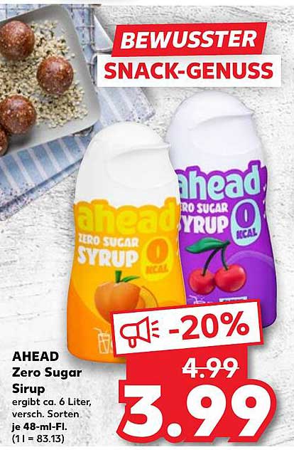 AHEAD Zero Sugar Syrup - 20% Rabatt