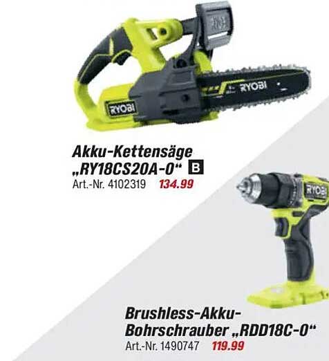 Akku-Kettensäge „RY18CS20A-0“