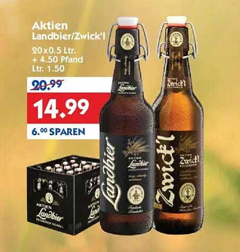 Aktien Landbier/Zwick'l 20x0.5 Ltr.