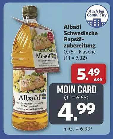 Albaöl Schwedische Rapsöl-Zubereitung 0,75-l-Flasche