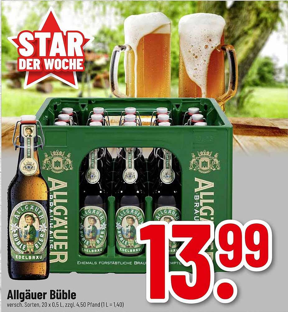 Allgäuer Büble Bier 20 x 0,5 L