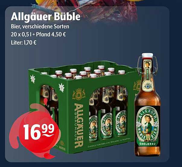 Allgäuer Büble Bier 20 x 0,5L